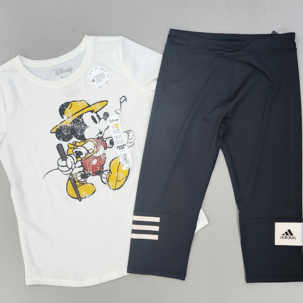 🆕️ Disney Tee & Adidas Capris